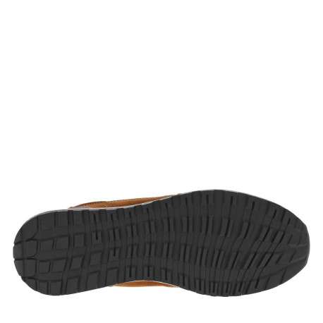 Baskets running cognac pourvues de lacets avec semelle à talon plat - Image 5