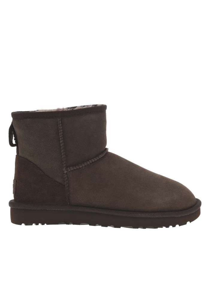 Boots en cuir marron à...