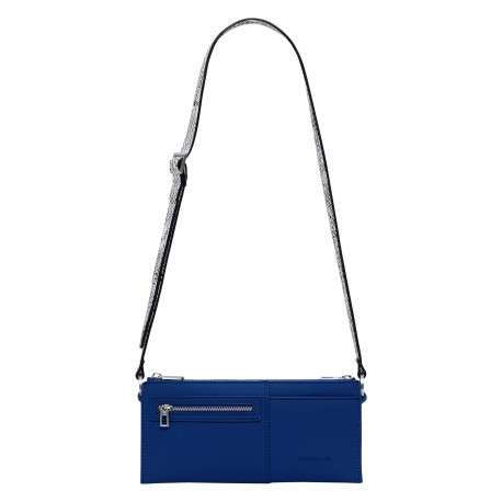 Sacs amovibles porté épaule bleu et python ornés du logo de la marque - Image 4