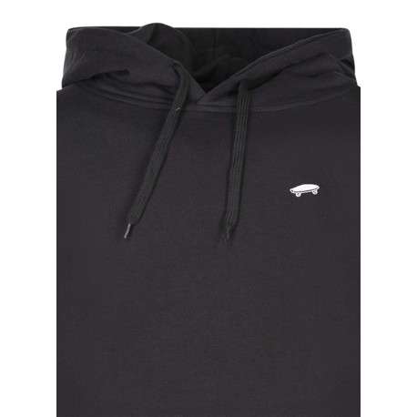Sweat en coton noir uni avec une coupe droite et un col à capuche - Image 3