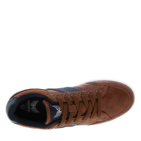 Tennis cognac à talon plat pourvues du logo de la marque - Image 4
