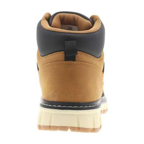 Bottines camel à talon décroché bas à lacets avec des œillets métalliques - Image 6