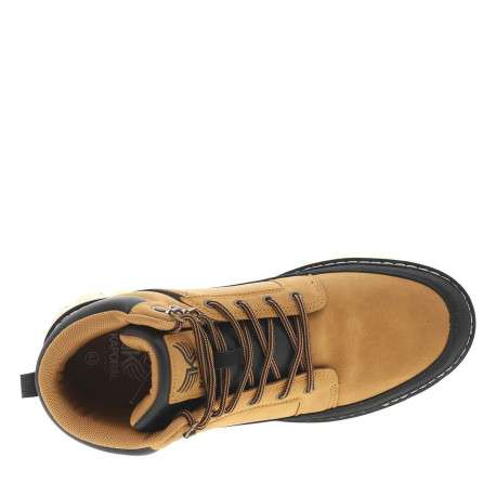 Bottines camel à talon décroché bas à lacets avec des œillets métalliques - Image 4