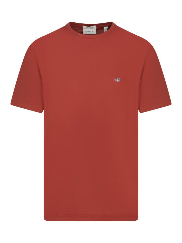 T-shirt en coton rouge uni...