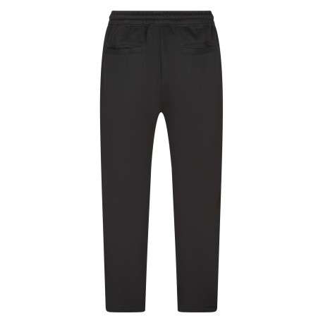 Pantalon jogging noir uni avec une coupe droite et une taille élastiquée - Image 2