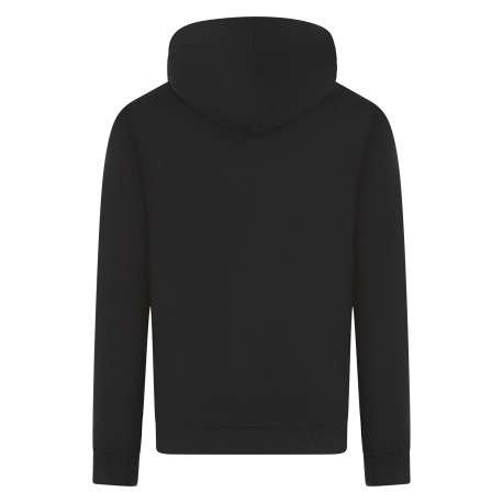 Sweat noir à imprimé avec un col à capuche et des manches longues - Image 2