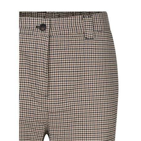 Pantalon chino caramel à motif pied de poule avec une coupe slim - Image 3