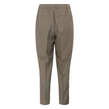 Pantalon chino beige à motif pied de poule avec une coupe slim - Image 2