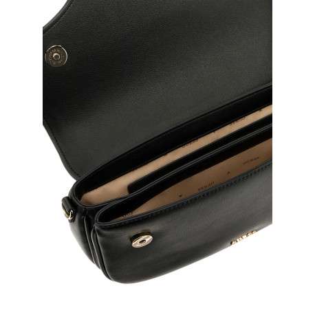 Sac porté épaule noir uni avec une anse et une bandoulière amovible - Image 4