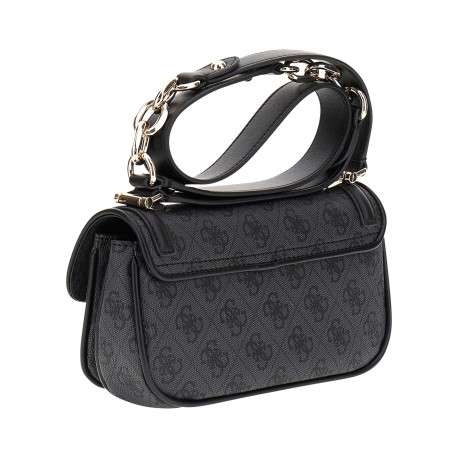 Sac besace noir monogramme à bandoulière amovible et ajustable - Image 2