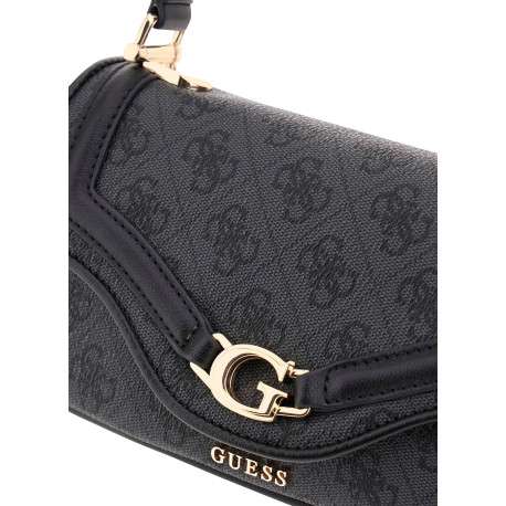 Sac besace noir monogramme à bandoulière amovible et ajustable - Image 4