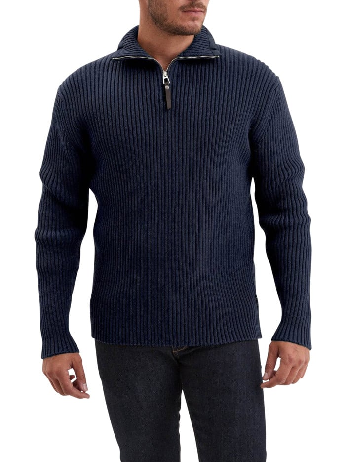 Pull en coton marine en...