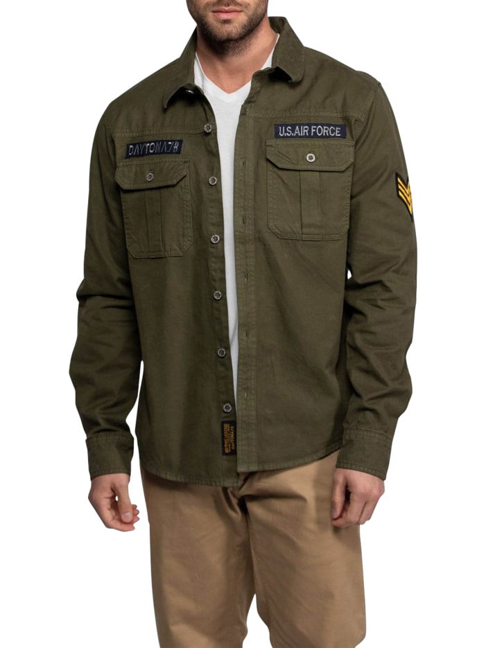 Veste en coton kaki unie...