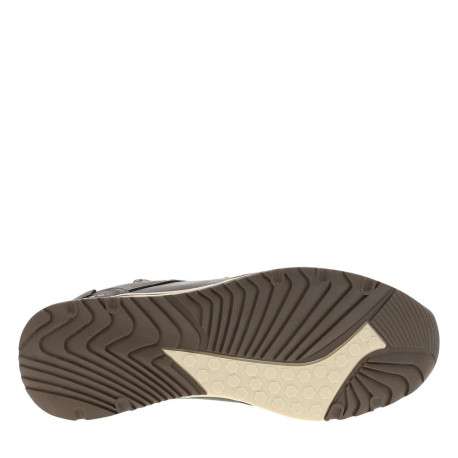 Baskets chocolat à talon plat avec des lacets et un zip décoratif - Image 5