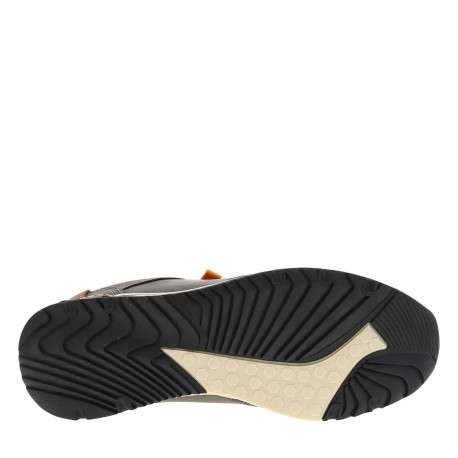 Baskets kaki à talon plat avec des lacets et un zip décoratif - Image 5