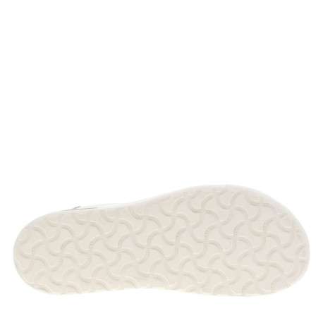 Tennis blanches en cuir à talon plat avec renfoncement effet copeaux et à lacets - Image 6