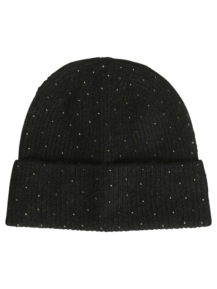 Bonnet noir en maille...