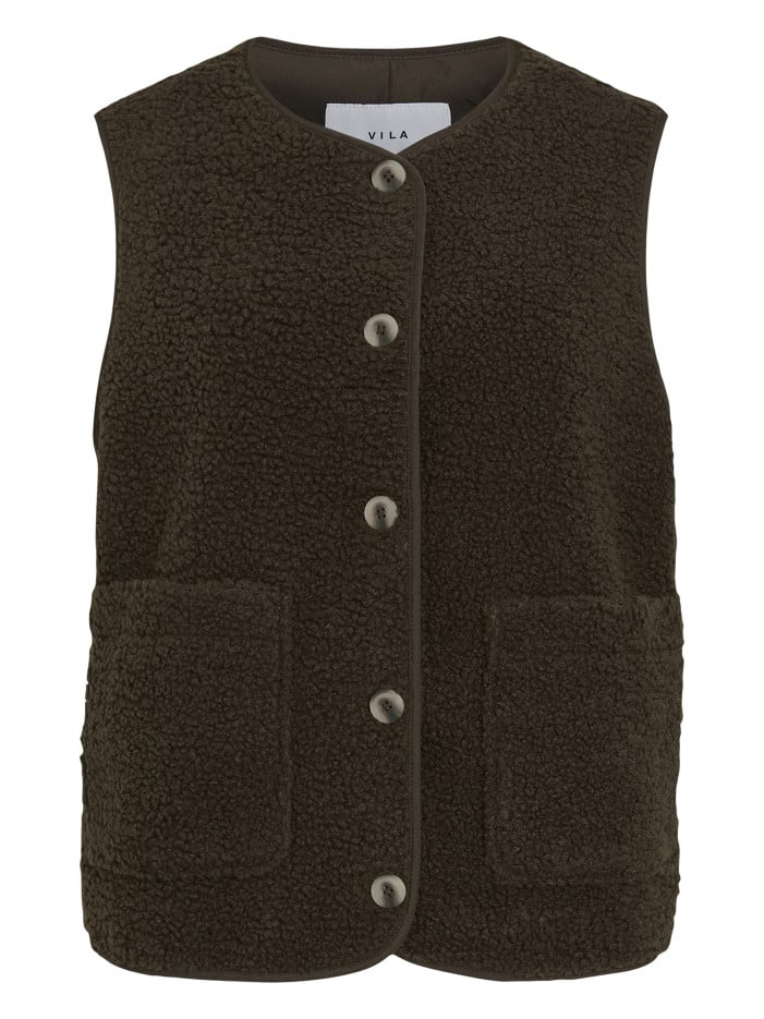 Gilet marron sans manches...