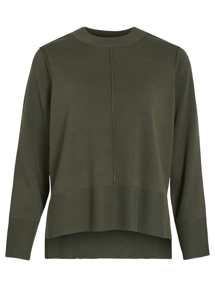 Pull kaki en maille...