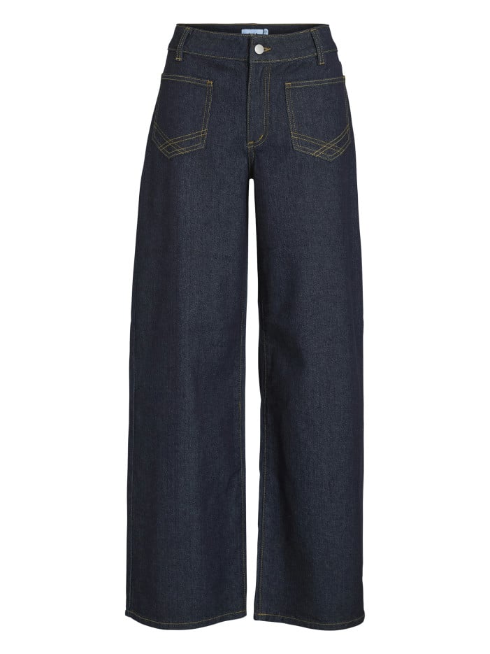 Pantalon en coton indigo...