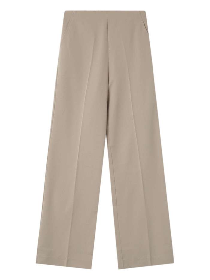 Pantalon tailleur beige uni...