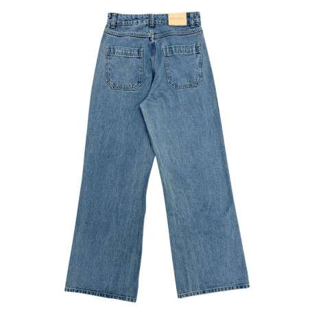 Jean 5 poches en coton bleu ciel délavé avec une coupe bootcut - Image 2
