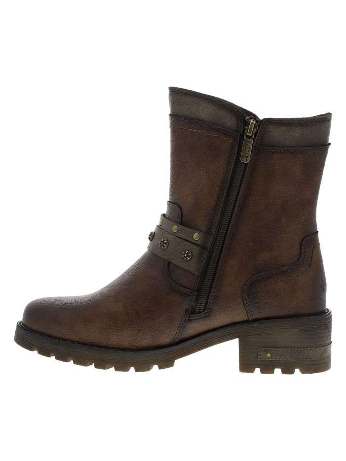 Boots brunes à talon...