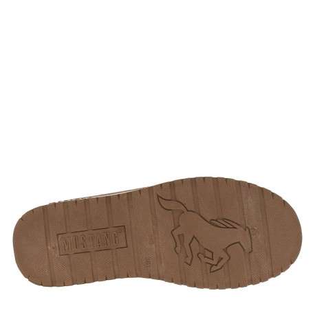 Boots marron à talon plateau et à slip-on avec l'intérieur en fausse fourrure - Image 5
