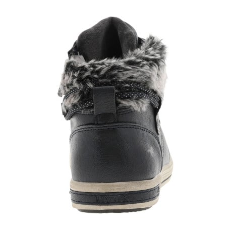 Tennis bleu marine à talon plat avec un zip et des lacets ronds - Image 7