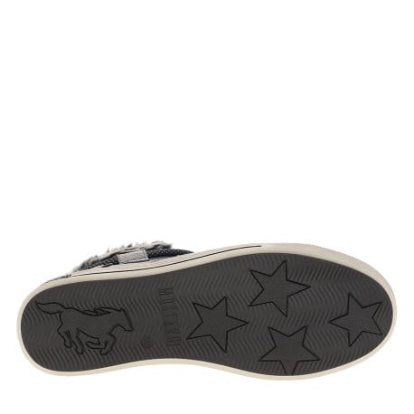 Tennis bleu marine à talon plat avec un zip et des lacets ronds - Image 6