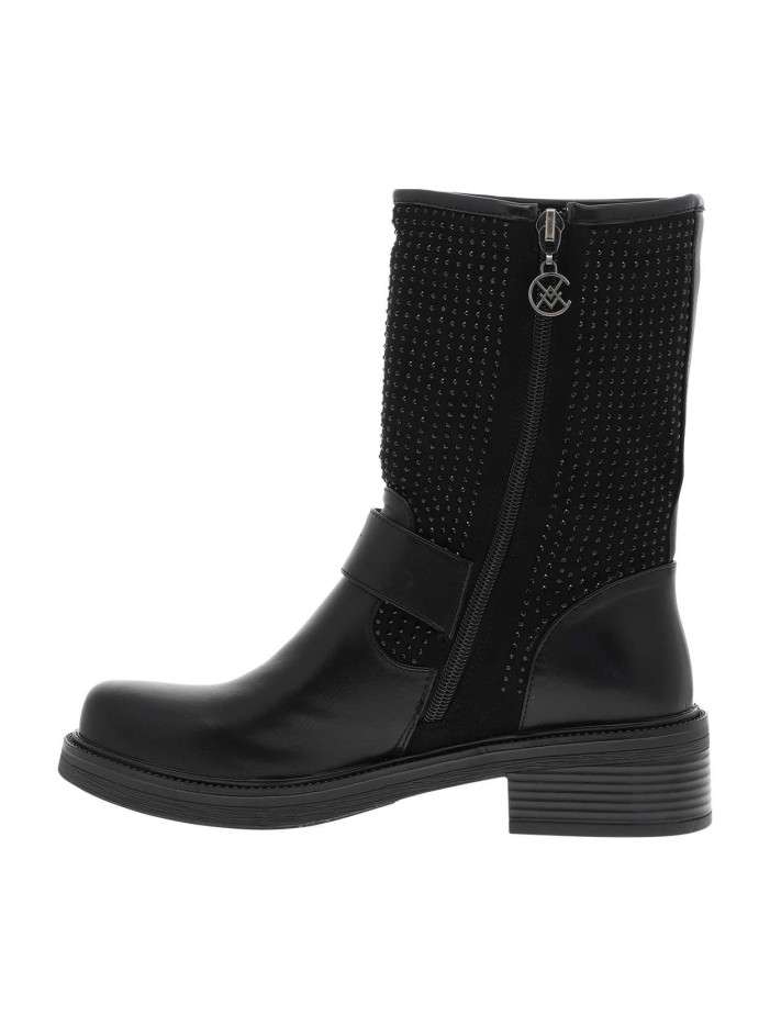 Boots noires à strass avec...