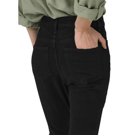 Jean en coton mélangé noir coupe slim pourvu de passants pour la ceinture - Image 5