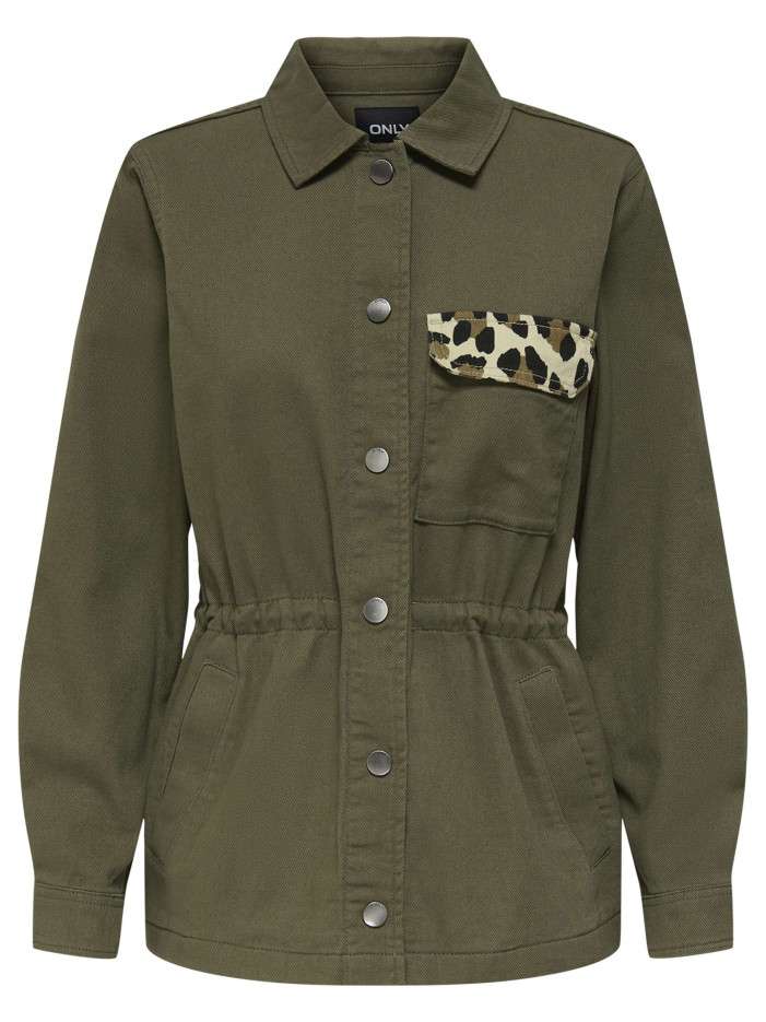 Blouson en coton kaki...