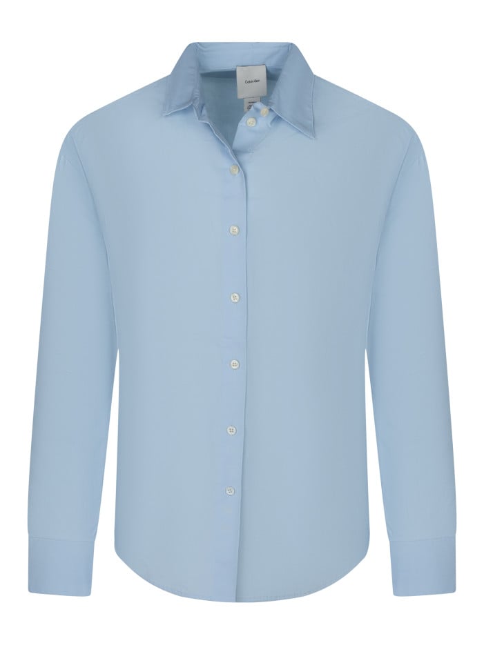 Chemisier en coton ciel uni...