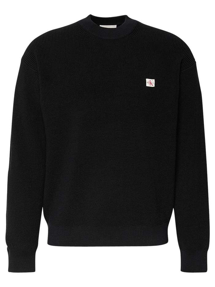 Pull en coton noir uni...
