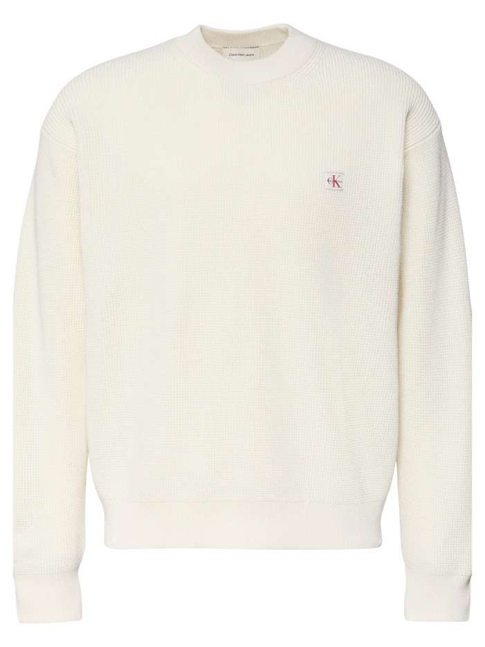 Pull en coton écru à maille...