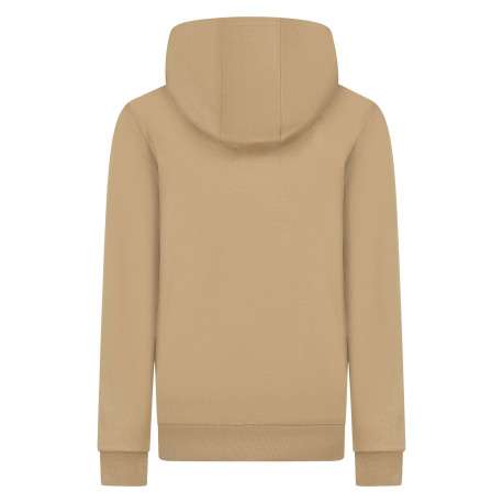 Sweat en coton camel à coupe droite avec un col à capuche et logo imprimé - Image 2