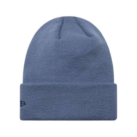 Bonnet bleu en maille tricotée pourvu du logo de la marque à l'avant - Image 2