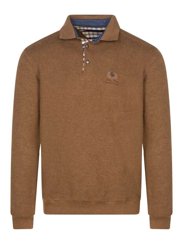 Polo rouille uni avec une...