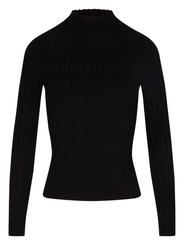 Pull noir pourvu d'un col...