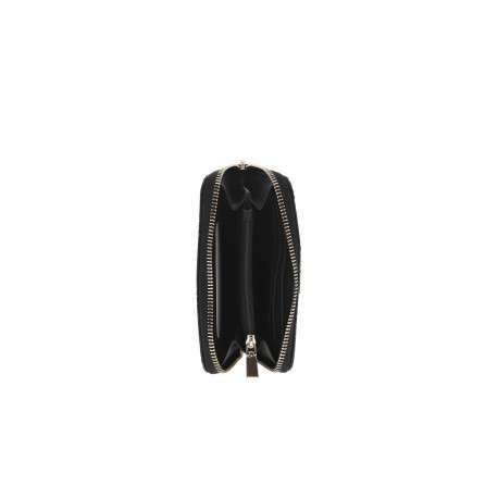 Portefeuille noir avec monogrammes embossés et logo métallique - Image 3