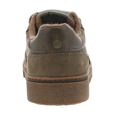 Tennis olive à talon plat avec des lacets et nom de la marque en doré - Image 6