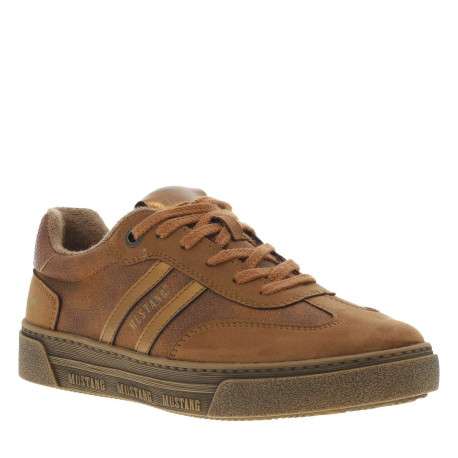 Tennis brique à talon plat avec des lacets et nom de la marque en doré - Image 3