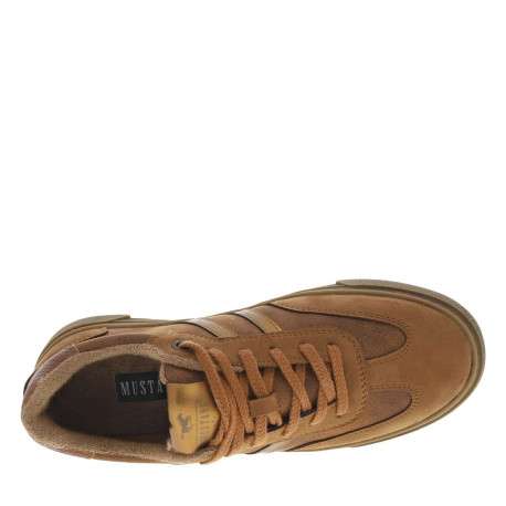 Tennis brique à talon plat avec des lacets et nom de la marque en doré - Image 4