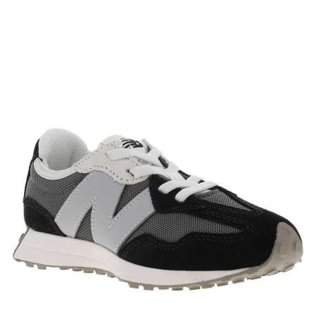 Baskets running noires avec empiècements en croûte de cuir et lacets - Image 3