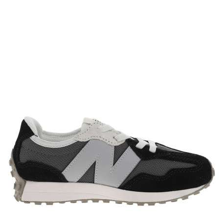 Baskets running noires avec empiècements en croûte de cuir et lacets - Image 2