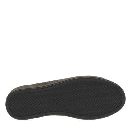 Tennis kaki à talon plateau avec des lacets plats et semelle en corde tressée - Image 5