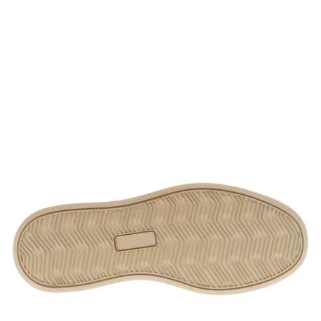 Tennis kaki à talon plateau avec des lacets plats et logo embossé - Image 5