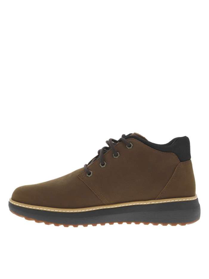 Bottines en cuir brunes et...