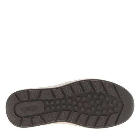 Sneakers en cuir marron à talon plat avec des lacets et un zip latéral - Image 5
